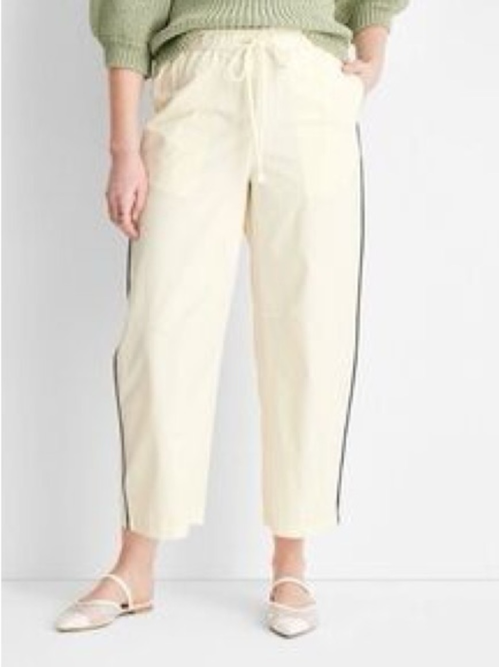Barrel Leg Track Pants drawstring relaxed fit Medium